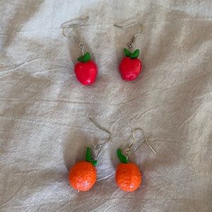 Handmade fruit earrings